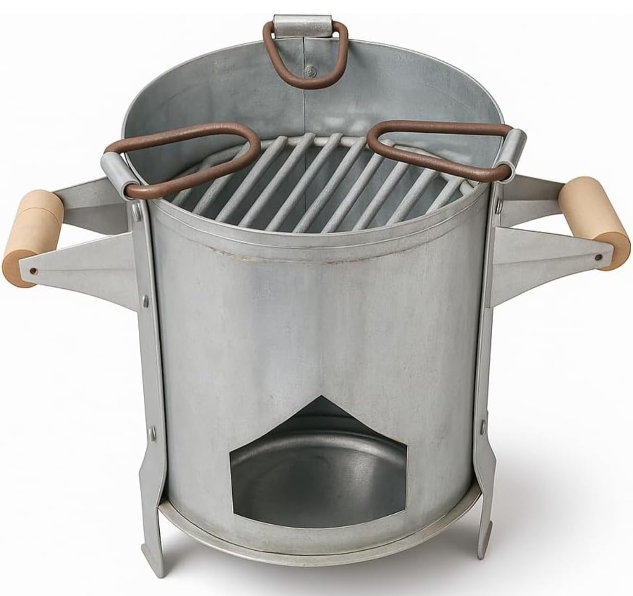 Traditional Iron Heavy Duty Angeethi Ashtray/Sigdi/Sigadi/Chulha/Griller Heater Oven/Coal Charcoal Keeper/Stove tandoor/Camping stove/Griller Oven Cooking with multicolor - (Heavy) iron utensils 1pc-image-15