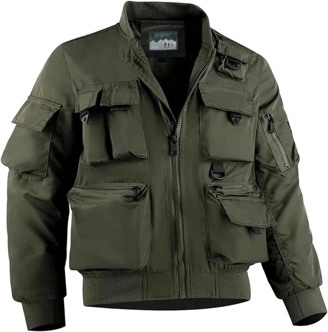 Men Casual Versatile Jacket Outdoor Cross Country Sports Windproof Waterproof Outerwear