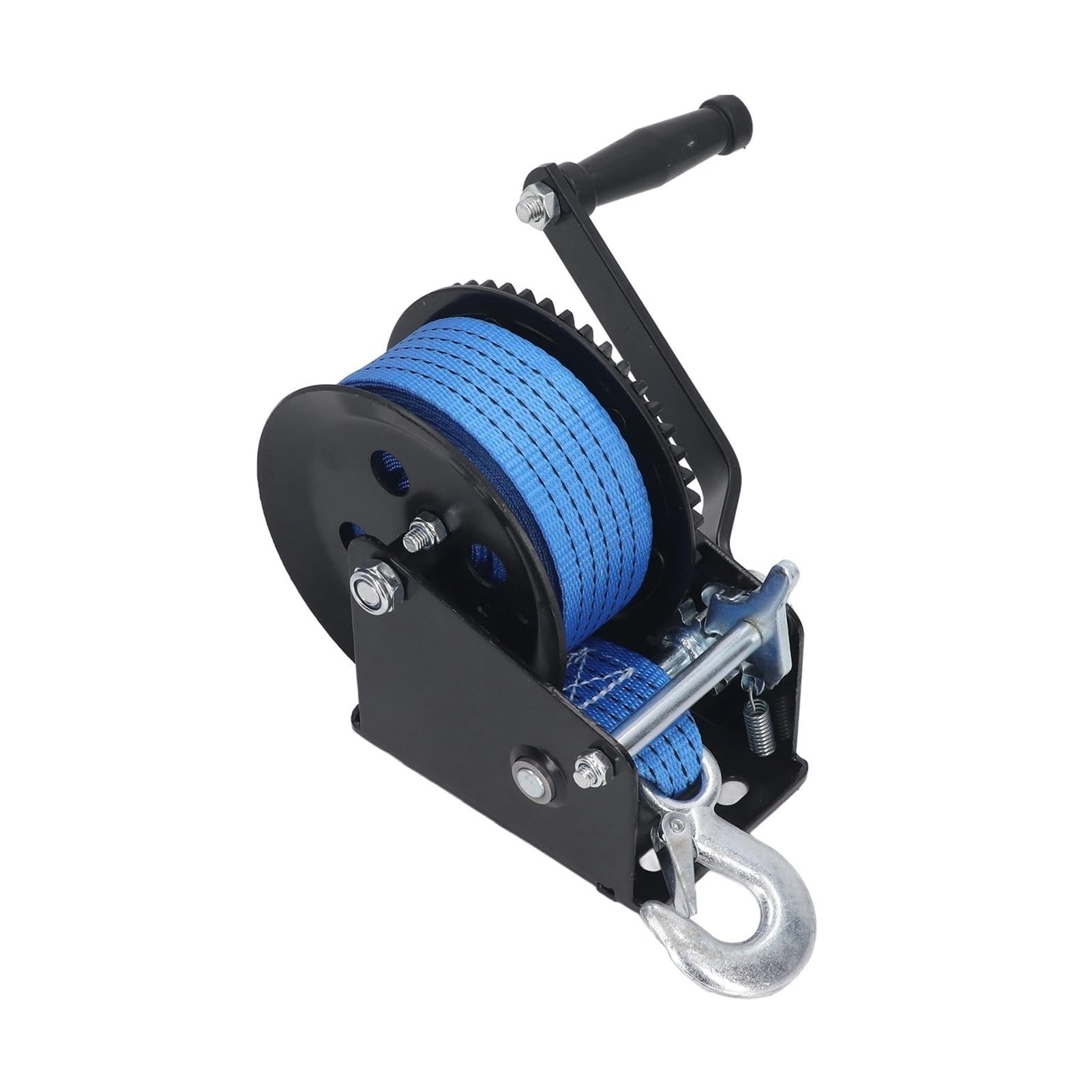 Verricello manuale – Manovella in lega di acciaio resistente con cinturino in nylon per sollevamento industriale, ATV, UTV, uso marittimo – soluzione durevole e affidabile