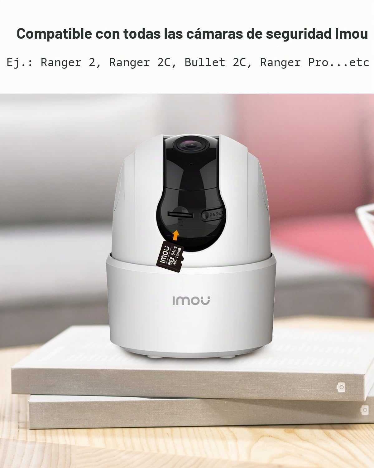 Imou Tarjeta de Memoria Micro 64 GB SDXC Imou Fast Full HD de hasta 95/25 MB/s Adaptador SD Clase 30 UHS-I para teléfono Inteligente, Tableta, cámara de acción, dron y computadora portátil (64 GB)