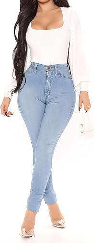 Vista 4 de JORASOB Enterizo de manga larga con cuello cuadrado para mujer, manga linterna, color liso