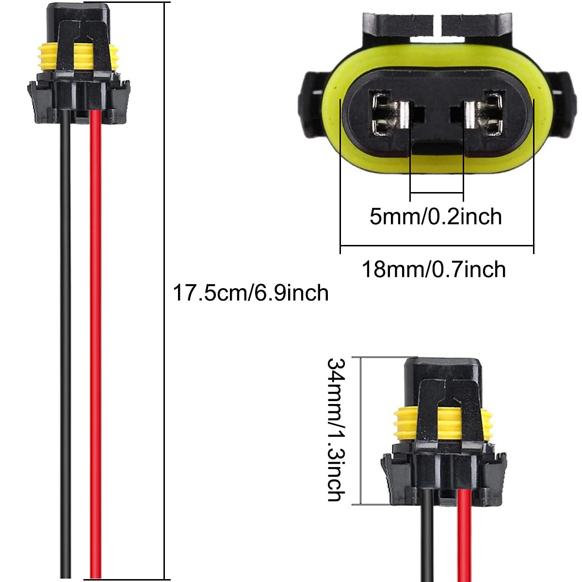 10PCS 9005 HB3 9006 HB4 gniazdo żarówki żeński adapter okablowania złącze uprzęży do LED Headlight Adapter gniazda światła przeciwmgielnego
