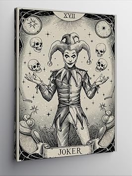 Kanvas Tablo Joker Kart Fig r , 50 x 70