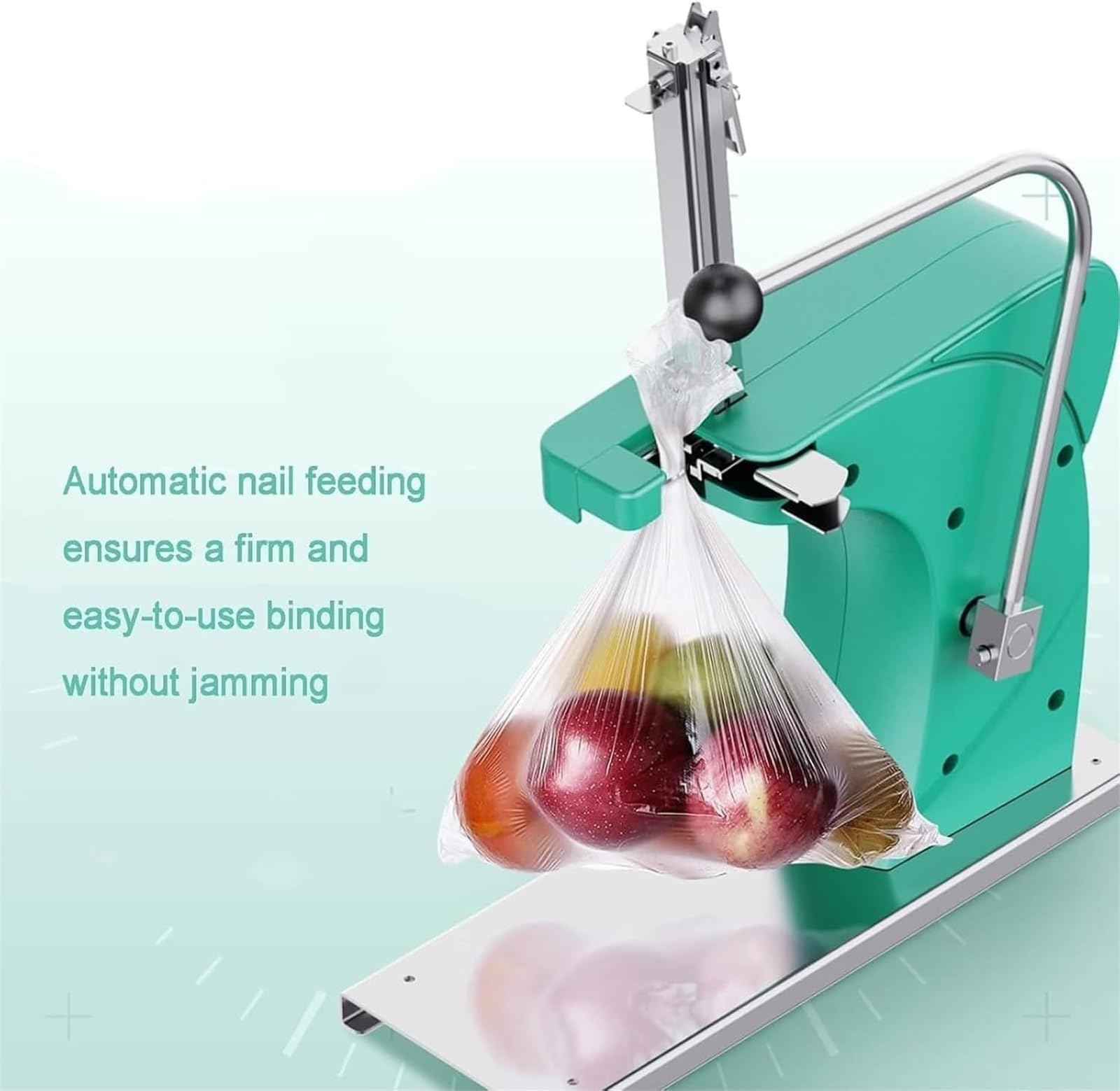 70mm Max Durchmesser Plastikbeutel Dichter Mit U-förmigen Stapeln, Verstellbare Nagel Dichtheit Für Supermarkt Fruit Store Verpackung(Purple)