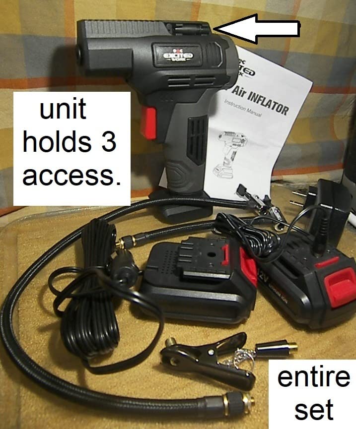 9/mo Finance Excited Work 12V Portable Air Compressors Cordless Tire Inflator, 2.0 Ah