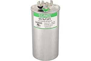 Upgraded 60+5 MFD 60/5 uF 370 or 440 Volt CBB65B Run Capacitor...