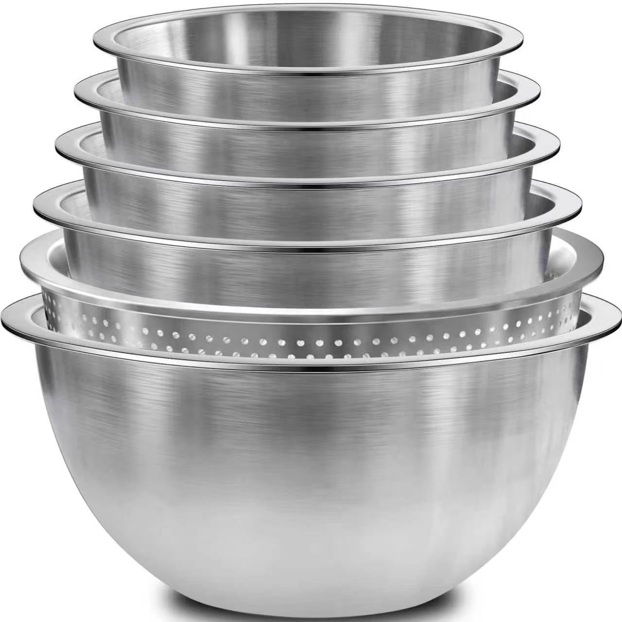 Stainless Steel Mixing Bowls with Colander