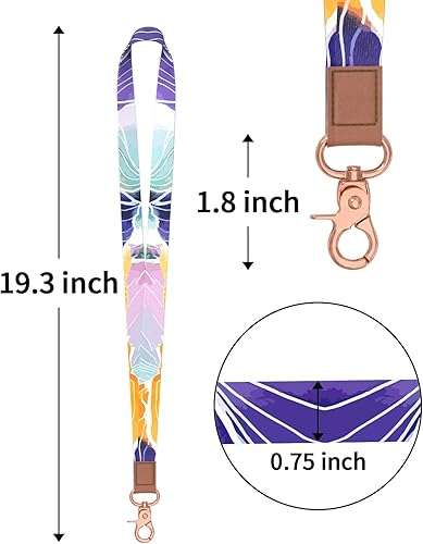 Miniatura 2 de Rimilak Llavero con cordón para el cuello, correa de cordón larga para mujeres y hombres, llaves de automóvil, insignias de identificación,