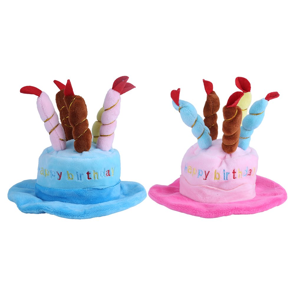 Happy Torta Cappello Per Cane Gatto Da Compleanno Pet Costume Da Compagnia Cappello Da Compagnia Per Animale Domestici Funny Dress Up Party Pet(rosa)