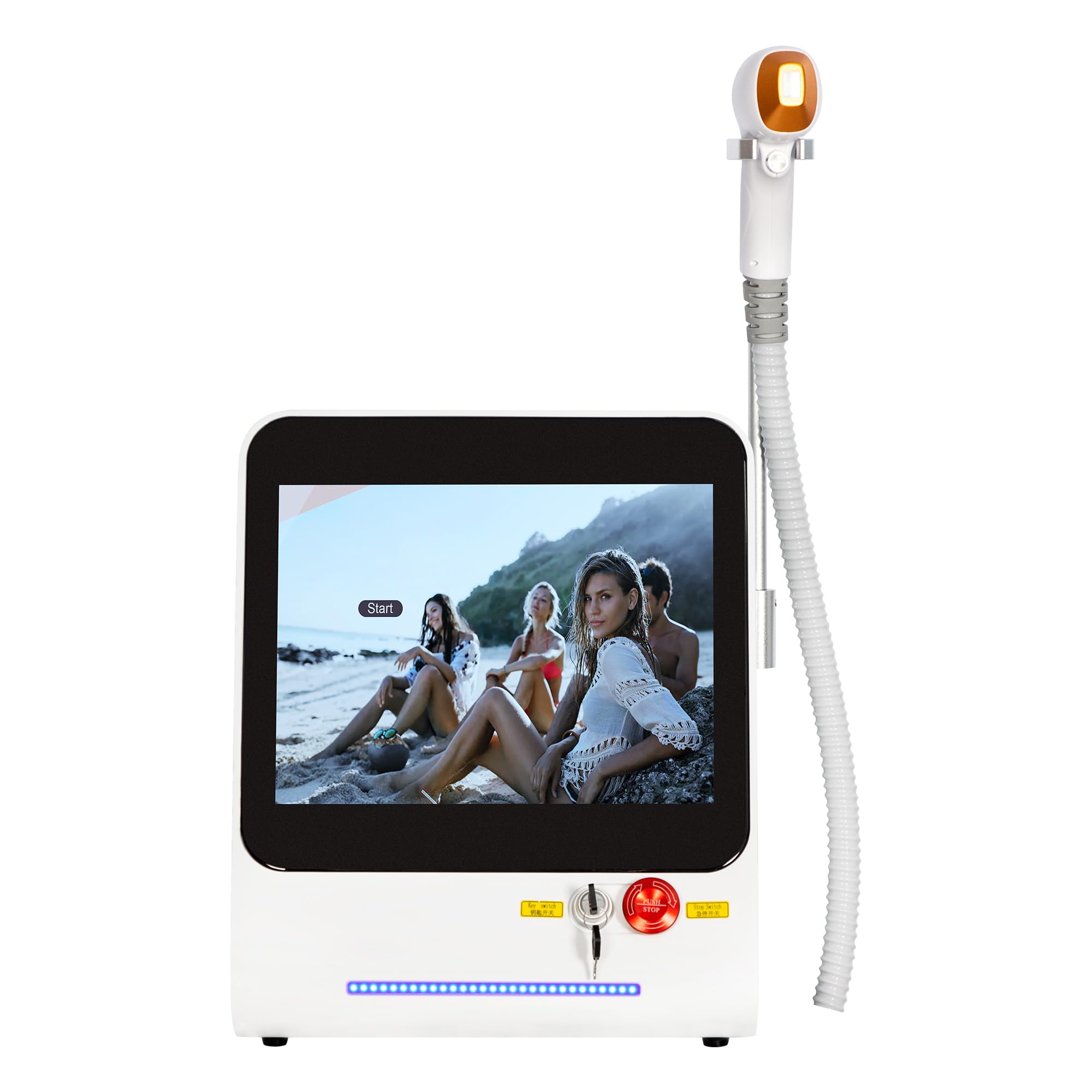 Depilatore Laser a Diodi Indolore 2026, Tecnologia di Raffreddamento Integrata, 3 Lunghezze d'Onda (808nm/755nm/1064nm), Per Viso e Corpo, Ideale per Uso Domestico e Spa