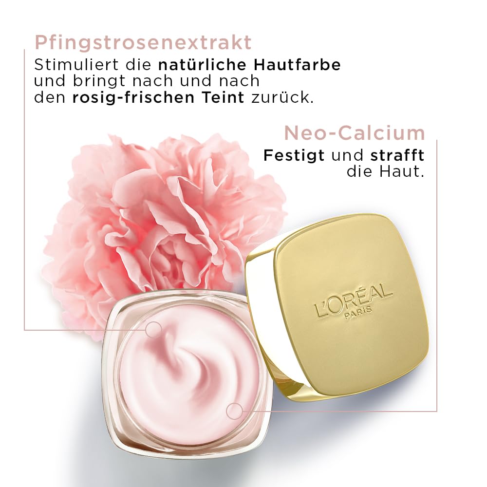 L'Oréal Paris Gesichtspflege Set, Age Perfect Golden Age, Anti-Aging Tagespflege und Nachtpflege, Festigung und Glanz, Für reife und fahle Haut, Mit Pfingstrosen-Extrakt, 2 x 50 ml