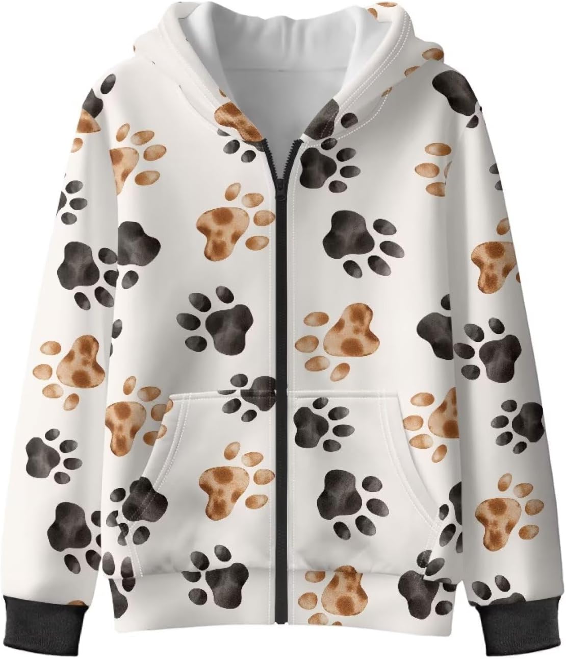 Fleece Zip-Up Hoodie Sweatshirts Warm and Cozy Fall Winter Jacket Athletic Sport with Pocket for Girls 6-16 Years