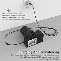 Vista 6 de UC-E4 Cable USB de transferencia de fotos compatible con Nikon D40 D50 D60 D70 D70S D80 D90 D100 D200 D300 D300S D610 D700 D3000 D3100 D7000 D1x D1x