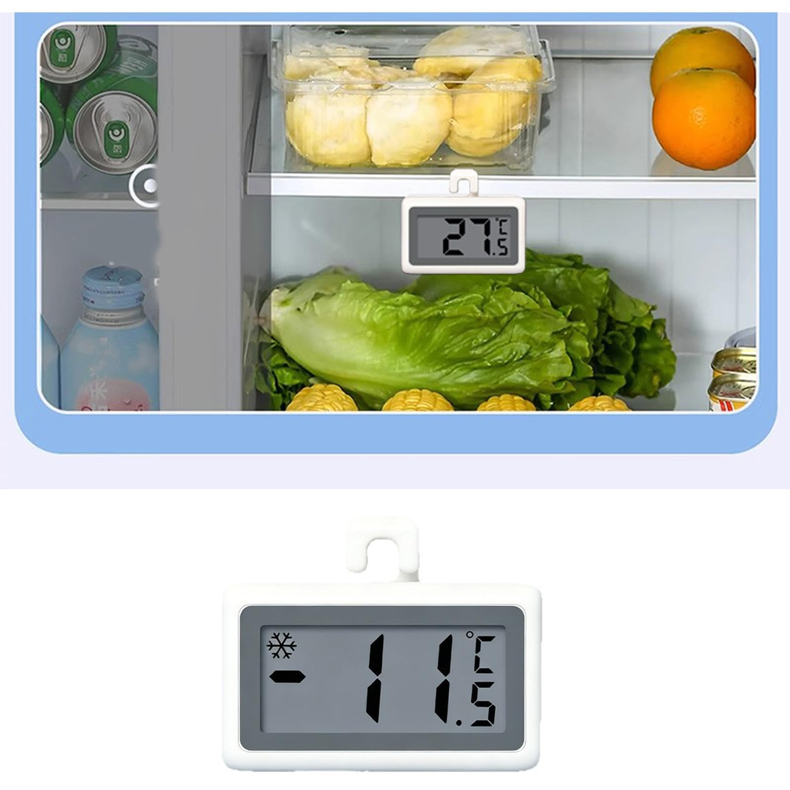 LCD Kühlschranktemperaturanzeige mit Hakendesign, B