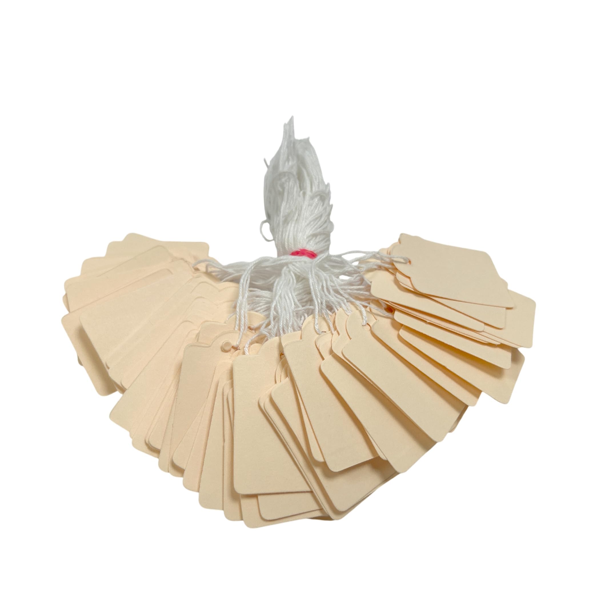 Pack of 100 Large Ivory Strung Tags Price Tickets 36 x 53mm