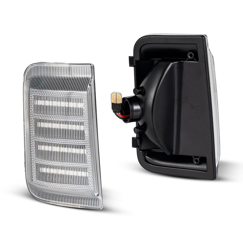 2 szt. Dynamiczne bursztynowe lusterko boczne kierunkowskazy akcesoria samochodowe dla Fiat Ducato RAM PROMASTER PEUGEOT BOXER 2006-2019(Clear lens)