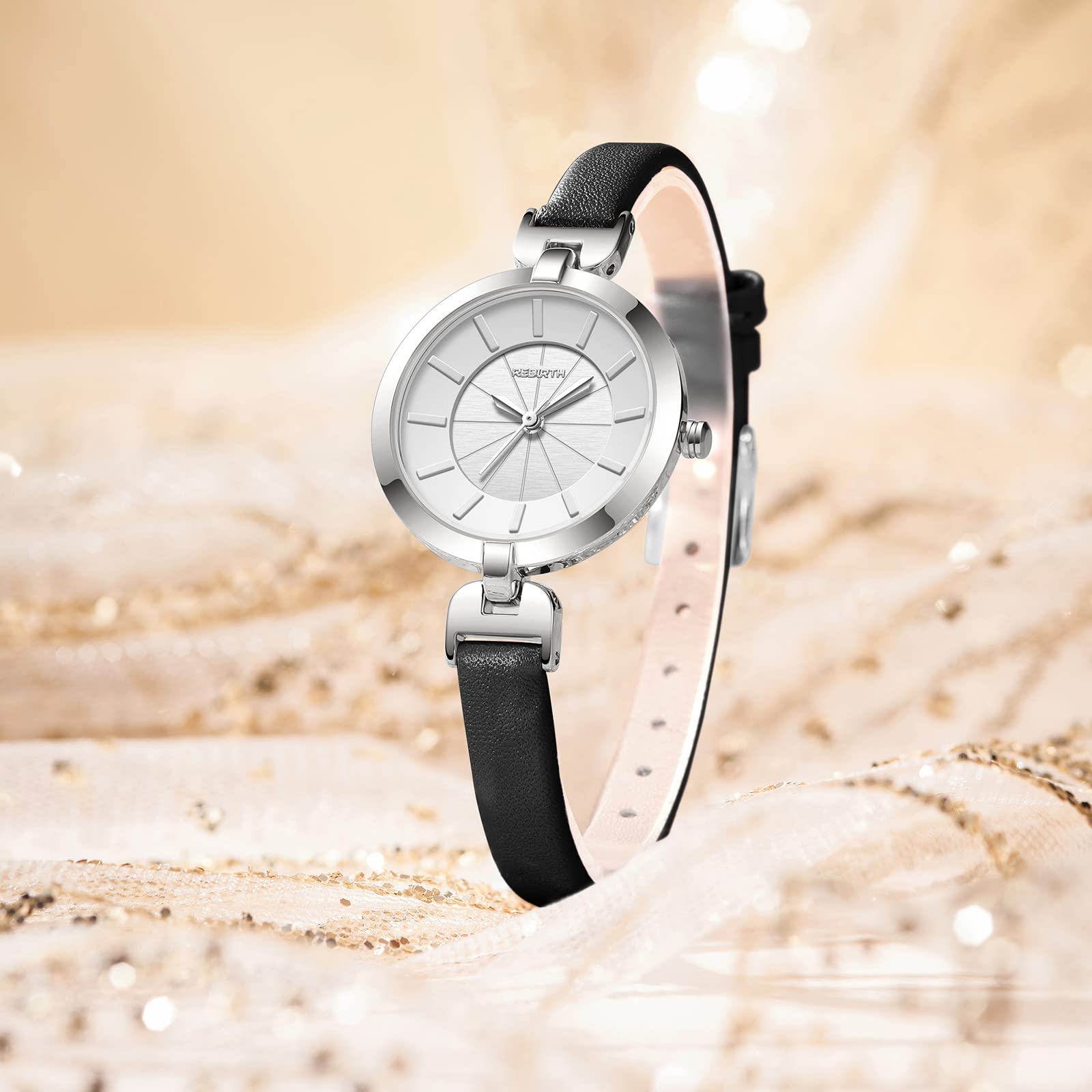 JewelryWe Damski zegarek na rękę, analogowy, kwarcowy, klasyczny, biznesowy, casualowy, ze skórzanym paskiem dla kobiet i dziewcząt