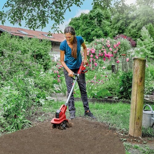 Einhell Power X-Change 18V Cordless Garden Rotavator - Powerful Soil Cultivator, 20cm Working Width, 15cm Working Depth - GE-CR 18/20 Li E Solo Tiller (Battery Not Included) 4 Einhell Power X-Change 18V Cordless Garden Rotavator - Powerful Soil Cultivator, 20cm Working Width, 15cm Working Depth - GE-CR 18/20 Li E Solo Tiller (Battery Not Included) - Image 4