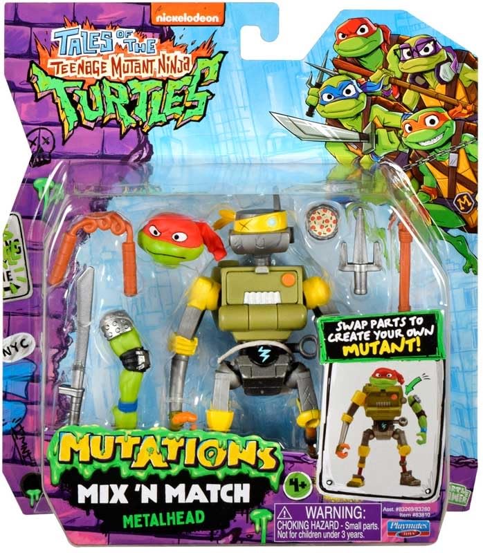 Playmates figura de acción TMNT Metalhead - mezclar y combinar juguetes mutantes