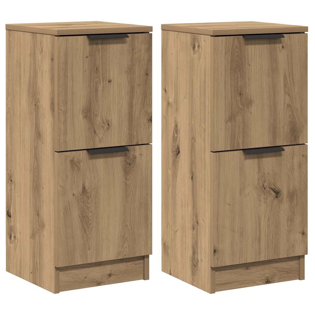 Set di 2 credenze in rovere Artisan, 30 x 30 x 70 cm
