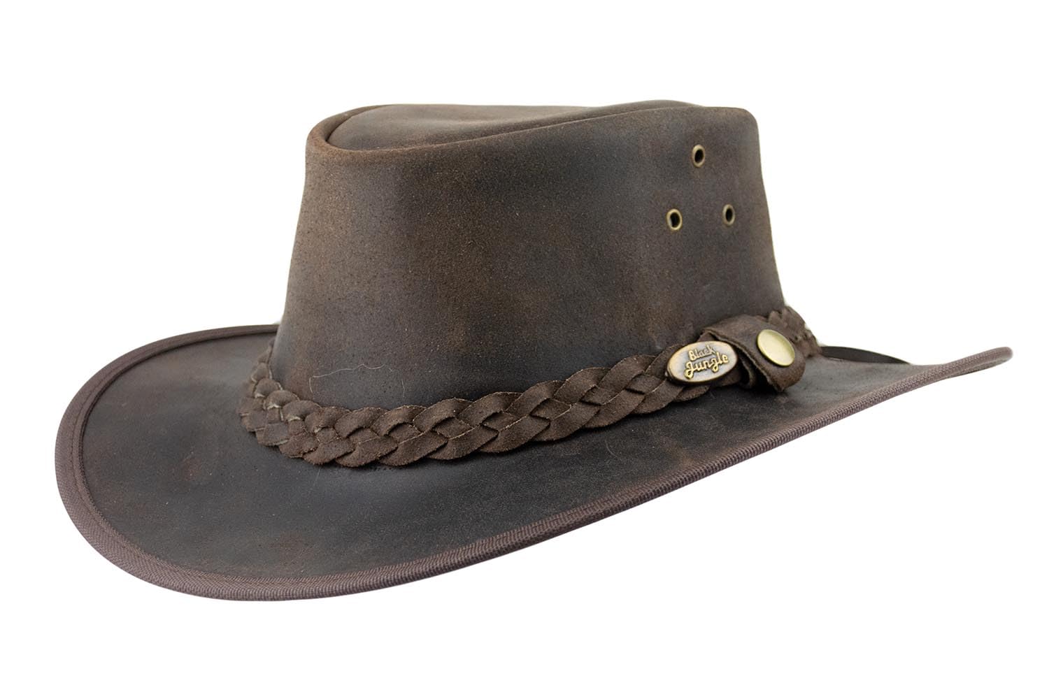 Black Jungle Bulat Sombrero de Piel, Sombrero del Oeste de Australia, Sombrero de Vaquero Bronceado