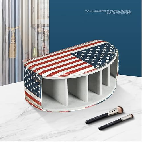 Miniatura 6 de Soporte de control remoto de piel sintética para TV, organizador para mesa, 5 compartimentos, organizador de mesita de noche para accesorios de