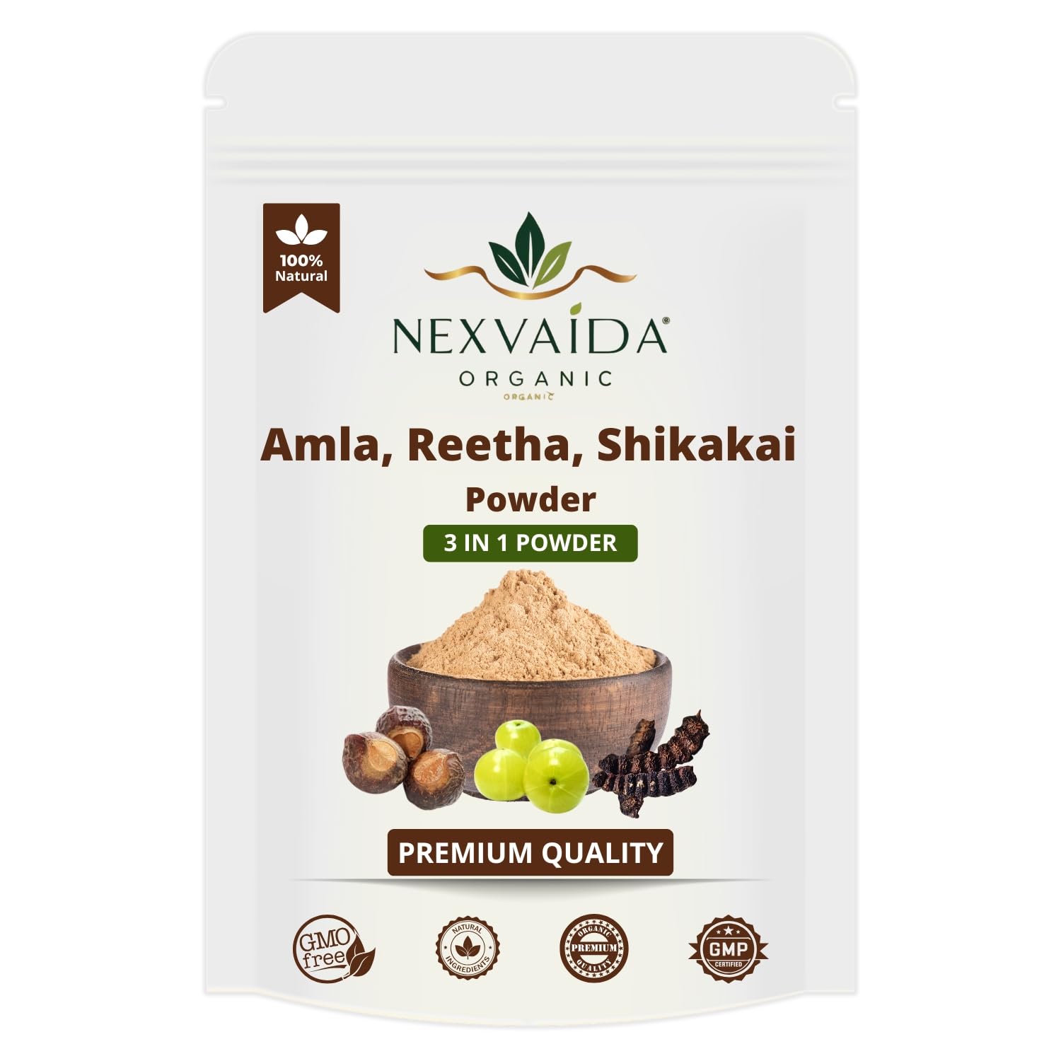 NEXVAIDA Amla, Reetha & Shikakai Powder | 100% Natural Hair Cleanser | No Chemicals or Preservatives | Net Weight 250 Grams-picture-37