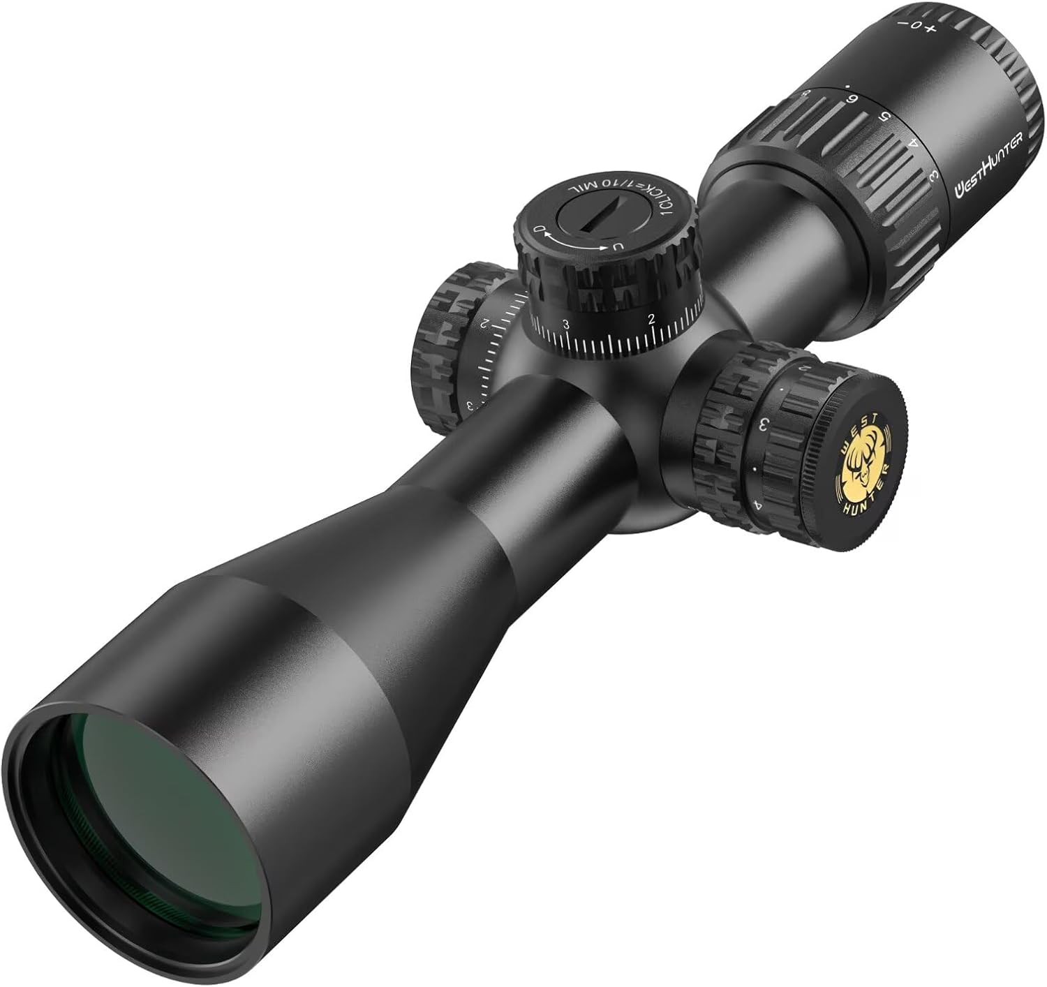 WestHunter Optics WHT SFIR FFP Series Compact Competition Riflescope, 1/10 MIL First Focal Plane Red Illumination Etched Glass Reticle, 30mm Tube Tactical Precision Shooting Scopes