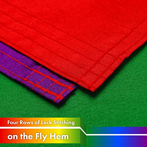 G128 Lgbt Rainbow Pride Flag | 3X5 Ft | Liteweave Pro Series Printed 150D Polyester | Indoor/Outdoor, Vibrant Colors, Brass Grommets, Thicker And More Durable Than 100D 75D Polyester #TOP4