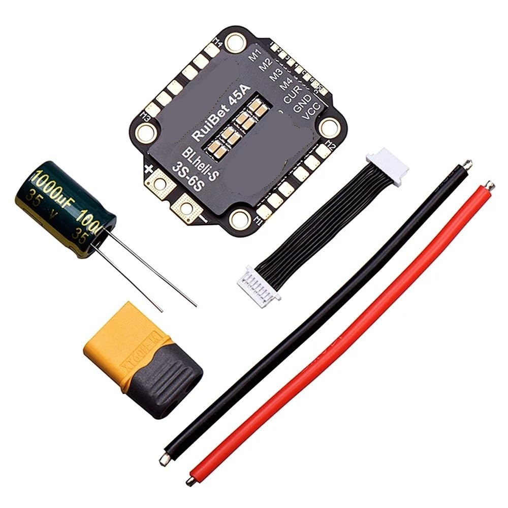 RuiBet 45A 55A 4w1 ESC z BLHELI_S i Dshot600 3-6S 30,5 x 30,5 mm uchwyt M4 pasuje do kontrolera lotu RC FPV Freestyle Drone (55A ESC)
