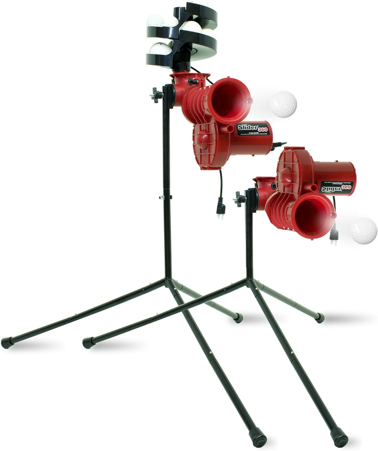 Heater Sports Slider Lite 360 Baseball Pitching Machine with Automatic Ball Feeder - Accurate 360-Degree Delivery