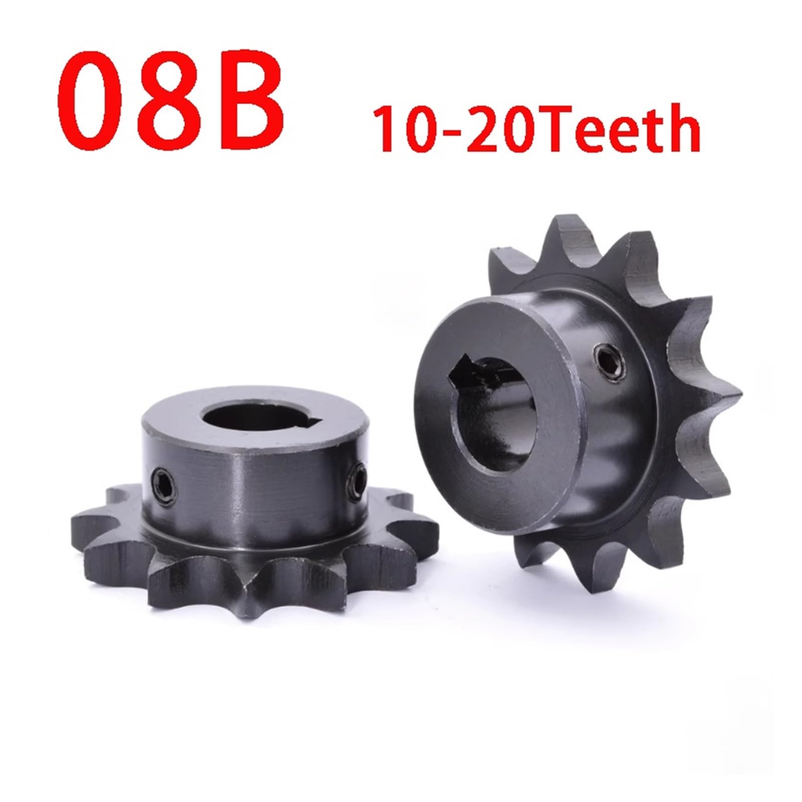 Zębatka łańcuchowa zębata łańcuchowa 08B 10T-20T 45 #, łańcuch stalowy z otworem wpustowym 10-35 mm do przenoszenia mocy (19 zębów)
