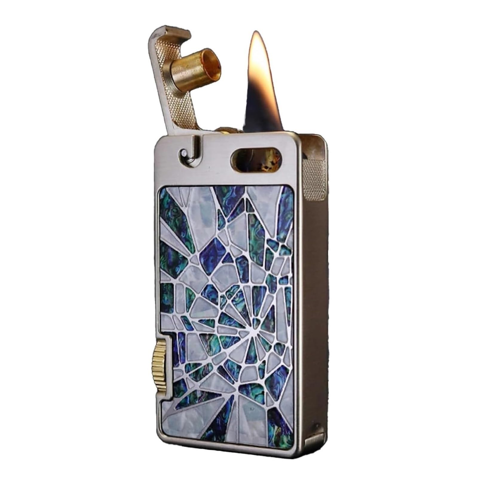Encendedor de queroseno de metal vintage, encendedor resistente al viento para regalo de hombres