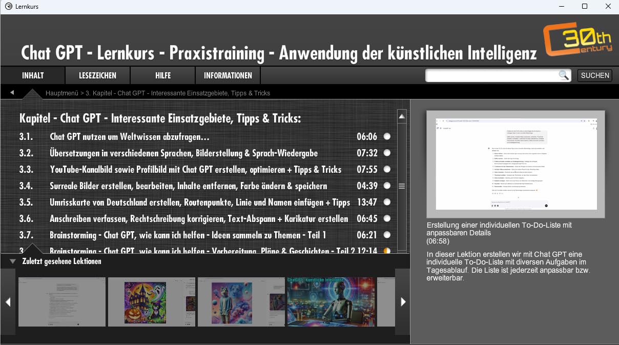 ChatGPT Video Lernkurs Kompendium - Workshop 21 Kapitel Deutsch - Einsteiger Fortgeschrittene und Profis - Beruf und Privat - Tipps und Tricks
