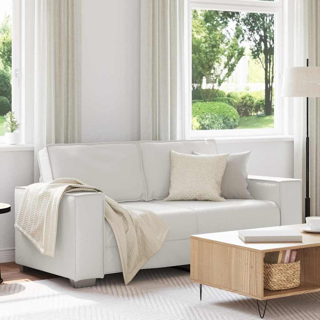 vidaXL Sofa dwuosobowa Biały 180 cm Skóra ekologiczna | Elegancki i nowoczesny wygląd, który pasuje do każdego wnętrza, Zapewnia idealną przestrzeń do relaksu,
