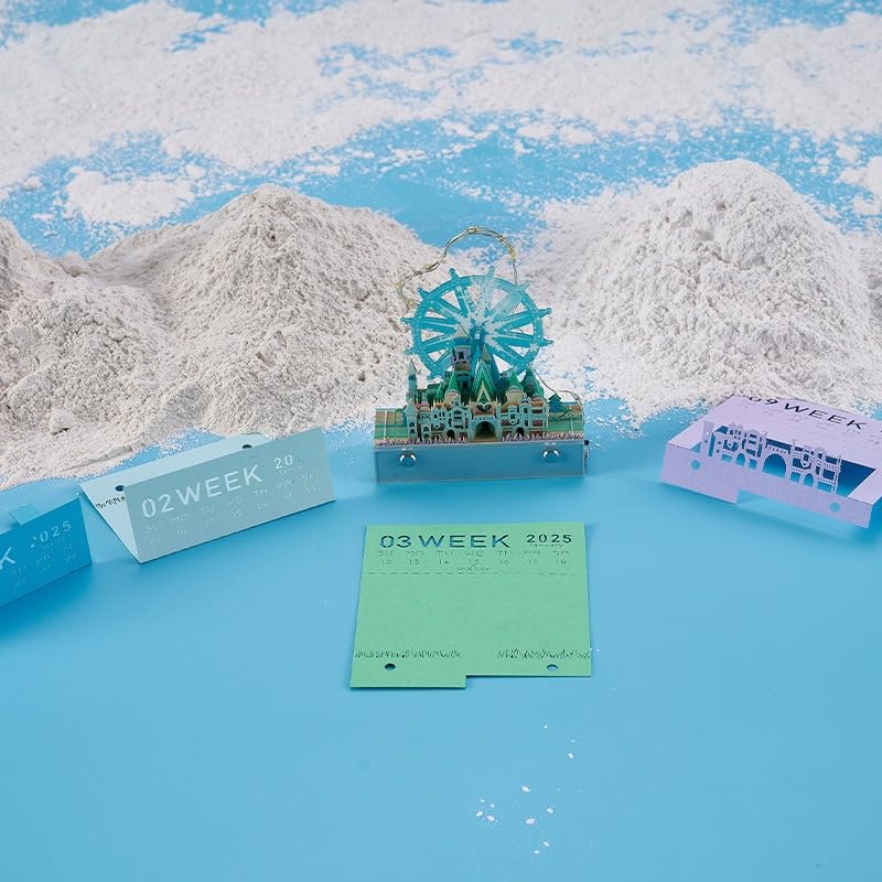 Notatnik 3D, kalendarz 3D 2025, ręcznie rozdarty papier, rzeźba, grafika, wykwintna kreatywna nieprzywierająca karteczka samoprzylepna, karteczki pocztowe, do biura, domu, prezenty, ozdoby