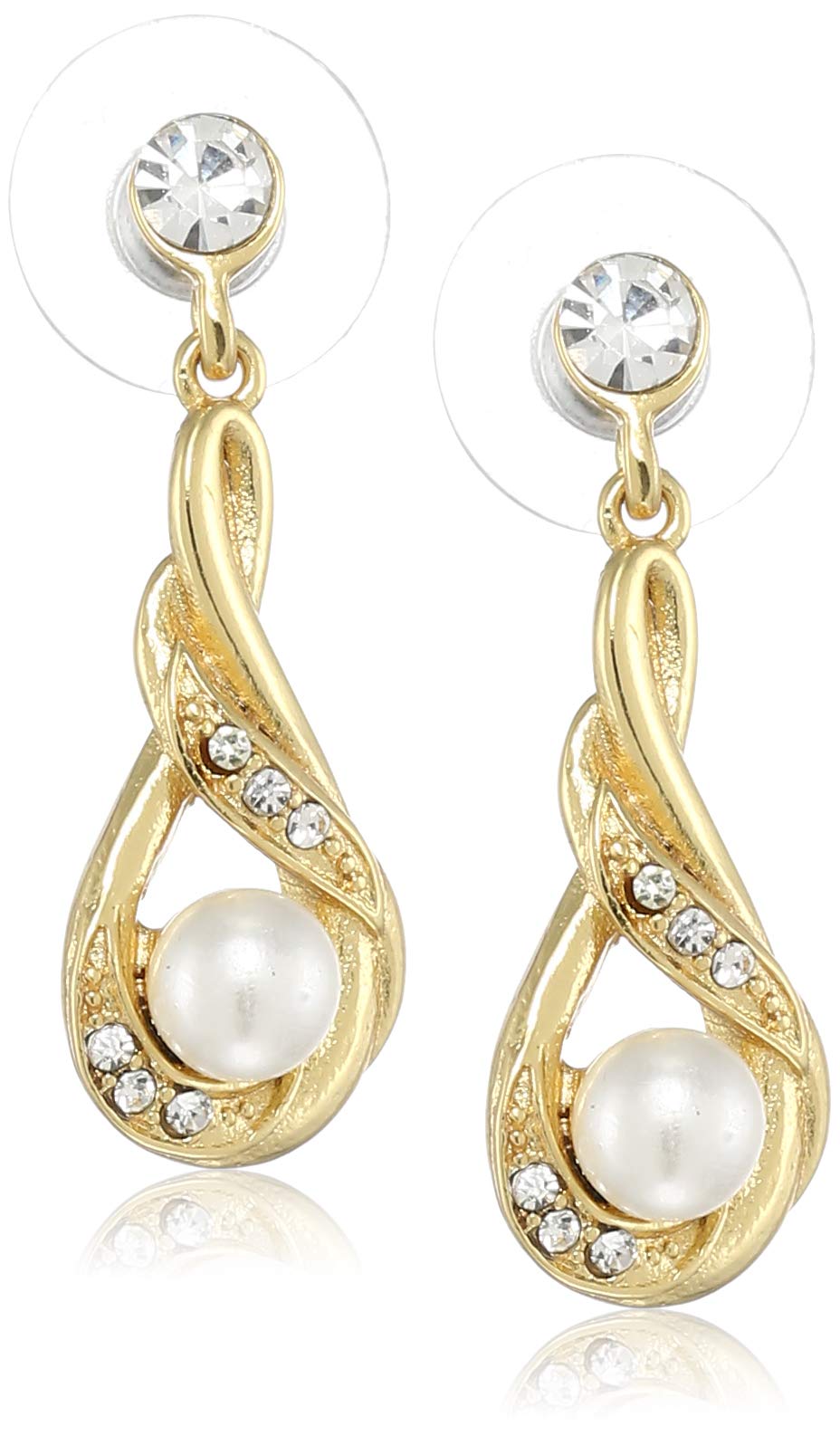 Estele 24 Kt Gold Plated Pearl Coccoon Dangle Earrings For Girls (B08D7NT7G3) Amazon Price History, Amazon Price Tracker