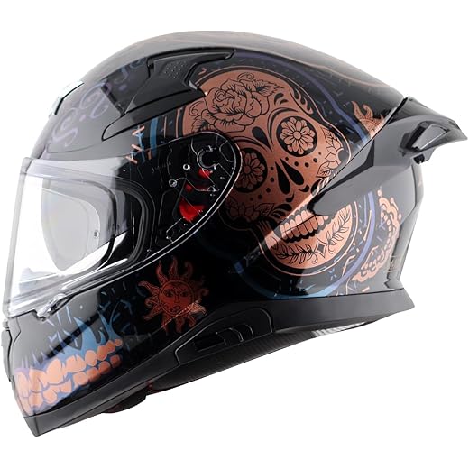 AXOR Apex Trance Full Face Helmet Black Gold Size L