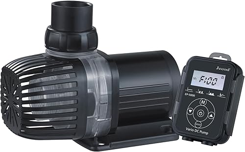 Miniatura 9 de Jebao Bomba de retorno para acuario Jecob EP1000 DC con controlador LCD, 317 GPH /1200 LPH, elevación máxima de 4.9 pies, velocidad ajustable