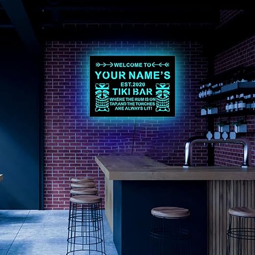 Miniatura 8 de Señal de neón de la cueva del hombre de la fecha del nombre personalizado, Letrero LED de la barra del hogar, Señal de luz de la cueva del hombre,