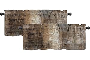 Brown Grey Living Room Valance for Windows