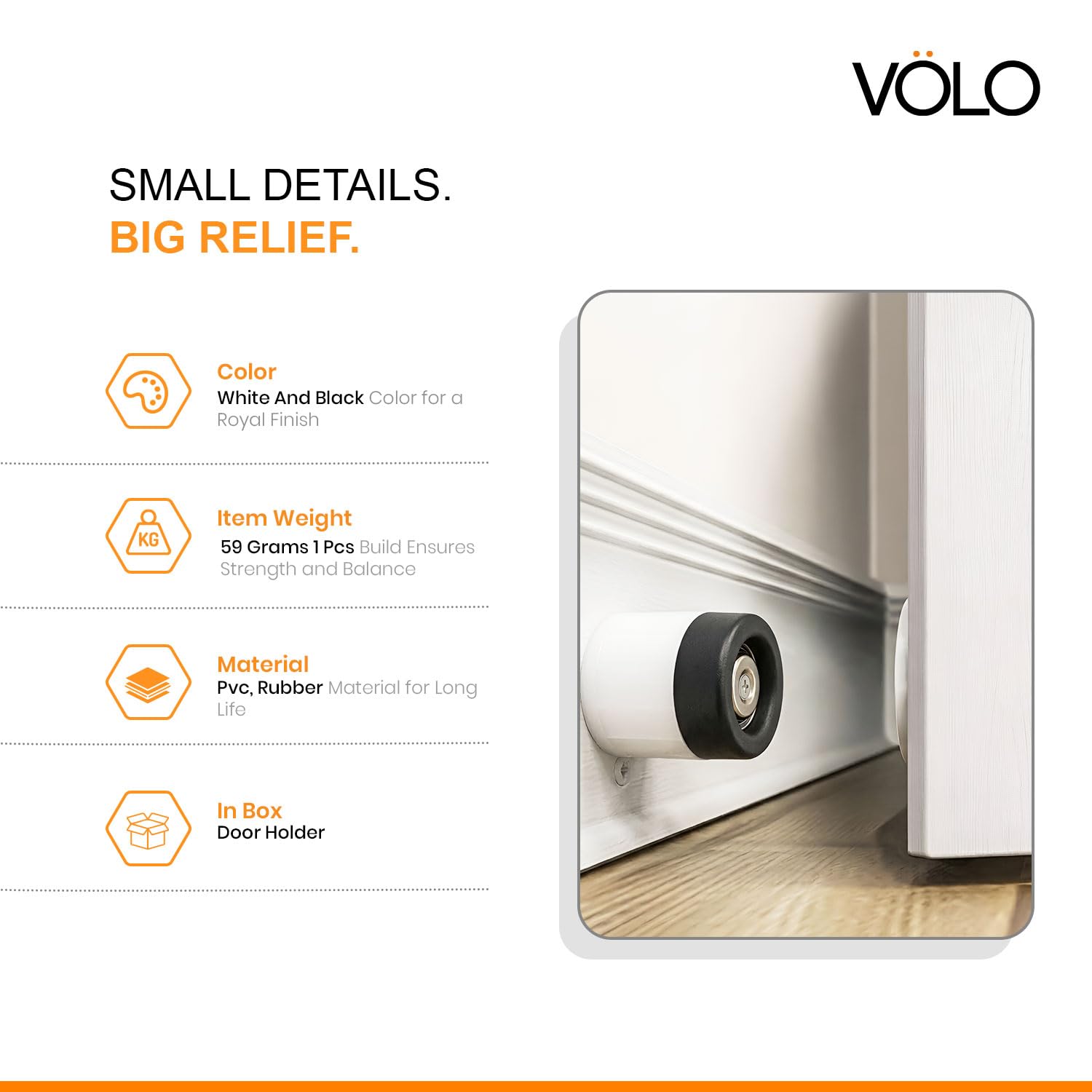Volo Back Door Stopper - Protect Your Walls! -5 Volo Back Door Stopper - Protect Your Walls! -5
