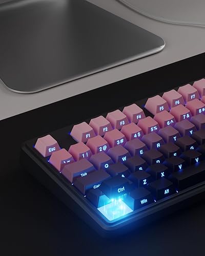 V80 - Teclado para juegos TKL RGB con cable, diseño compacto del 80% con teclas PBT, interruptor de membrana silencioso susurro, anti-fantasma de 26