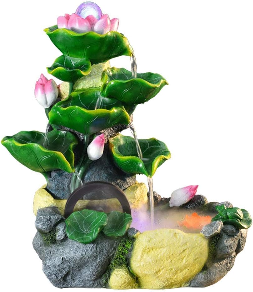 Indoor Fountains Desktop Fountain Resin Lotus Lotus Leaf