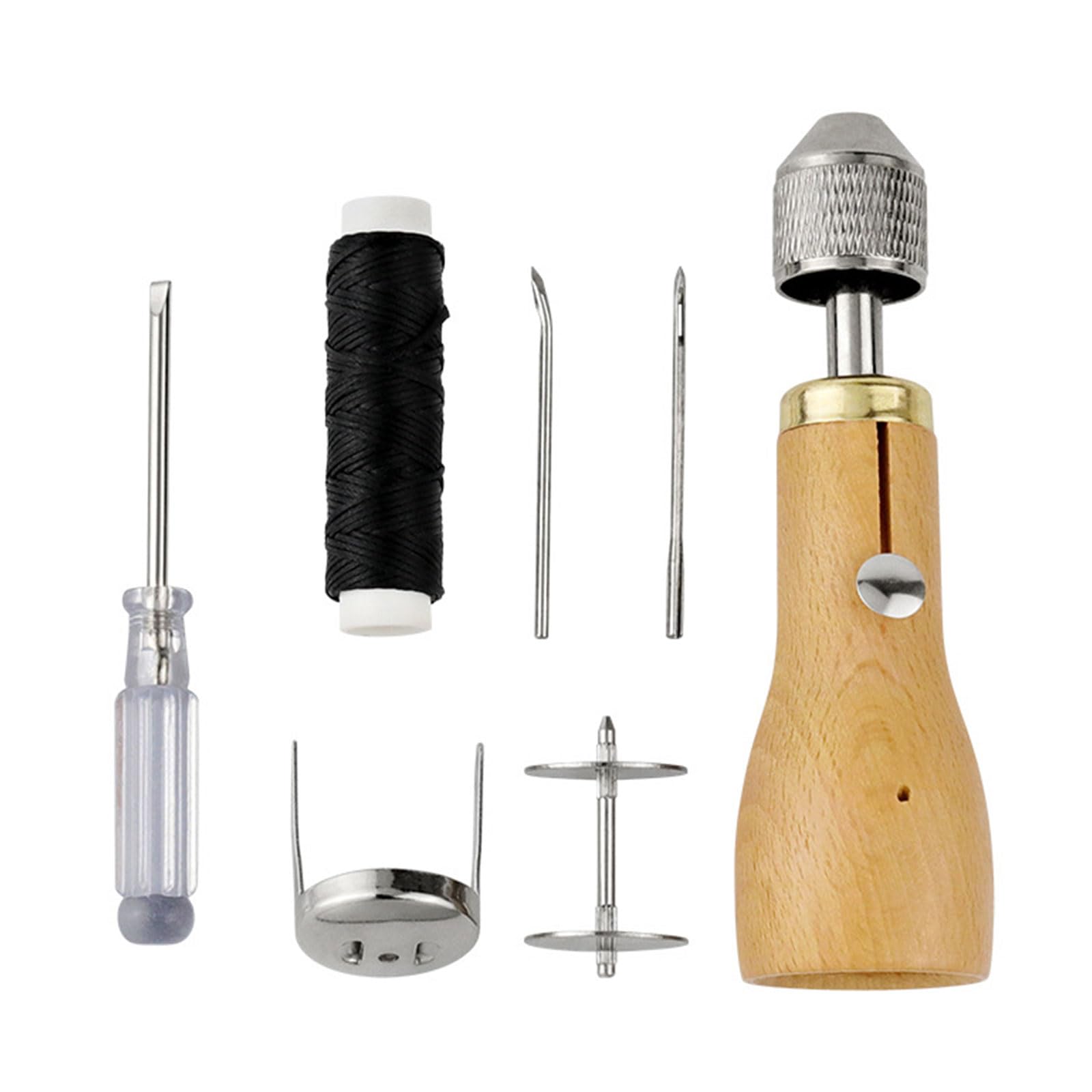 LiRRvb Sewing Awl Kits Stitching Leather Thread Portable Stitching