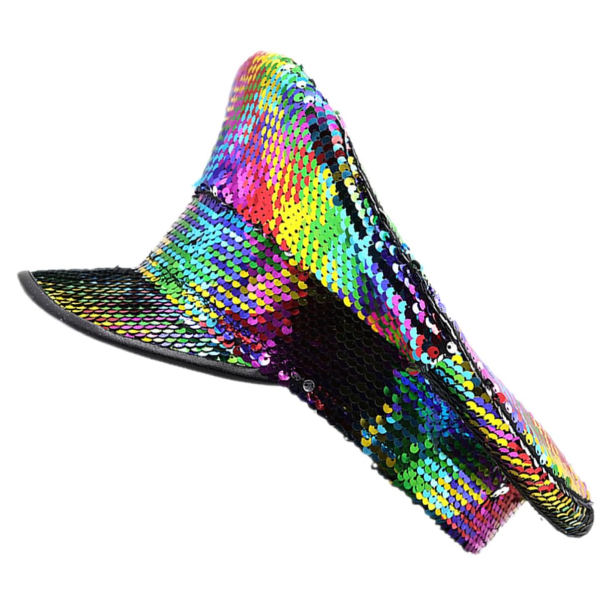 BESPORTBLE Cappello Scuro con Paillettes Cappelli per Le Donne Cappelli con Abbigliamento da Festa Rock per Yacht Cappello da Birra da Sposa Caps Colorful Plastica