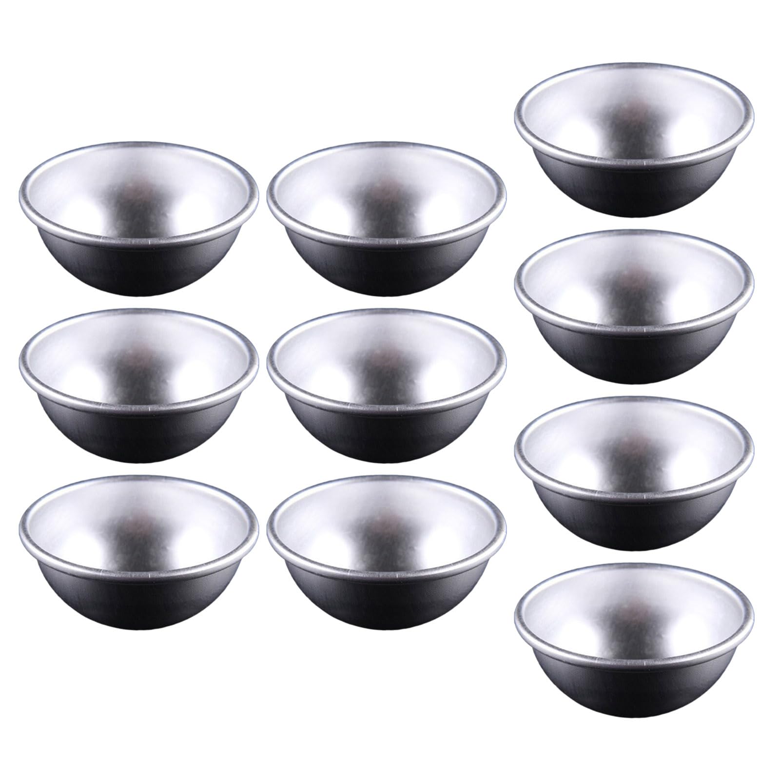 Tsophreniq Of 10 Round Cake Tins Bakings Molds Dessert Molds Cake Pans AluminumAlloy Semicircle Bakings for Pans