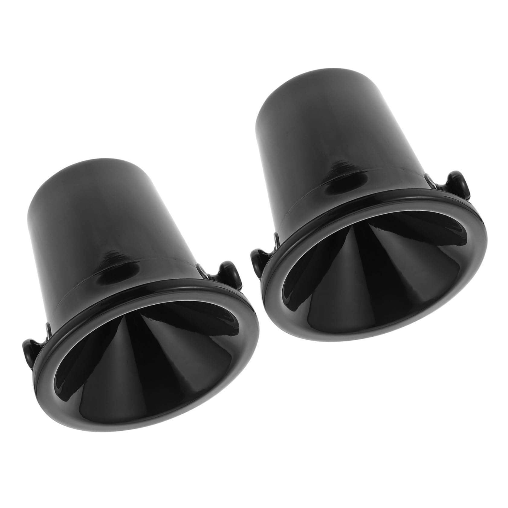 2 Escupideras Redondas de Vino Negro de Plástico PP Doble Asa, Accesorio para Cata y Cubo de Hielo Adecuado para Fiestas y Exposiciones