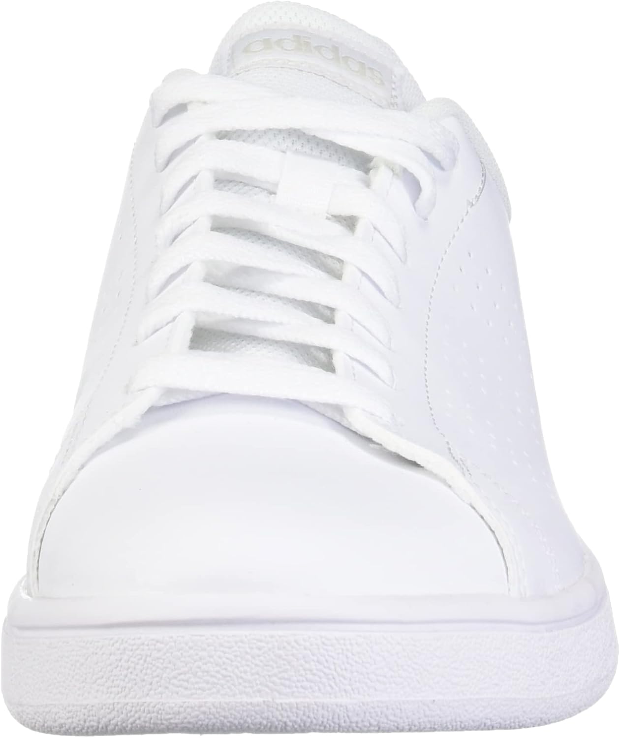 adidas Men's Advantage Base Tennis Shoe, White/White/Green, 9 M US