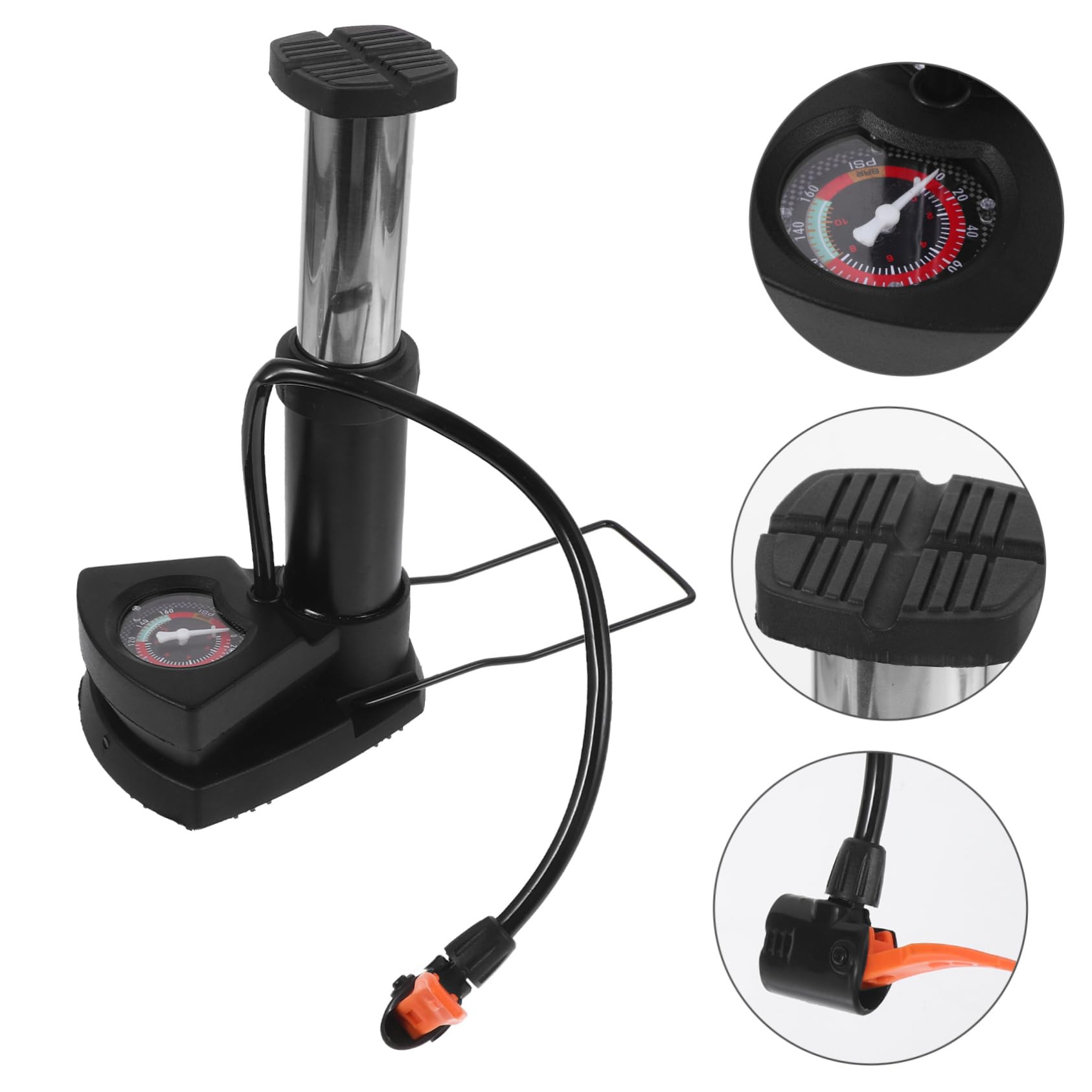 3 Pz pompa ad aria portatile gonfiatore portatile pompa aria portatile bicicletta accessori per auto fornitura di pneumatici pompa bici ad alta pressione verticale pompa a pedale